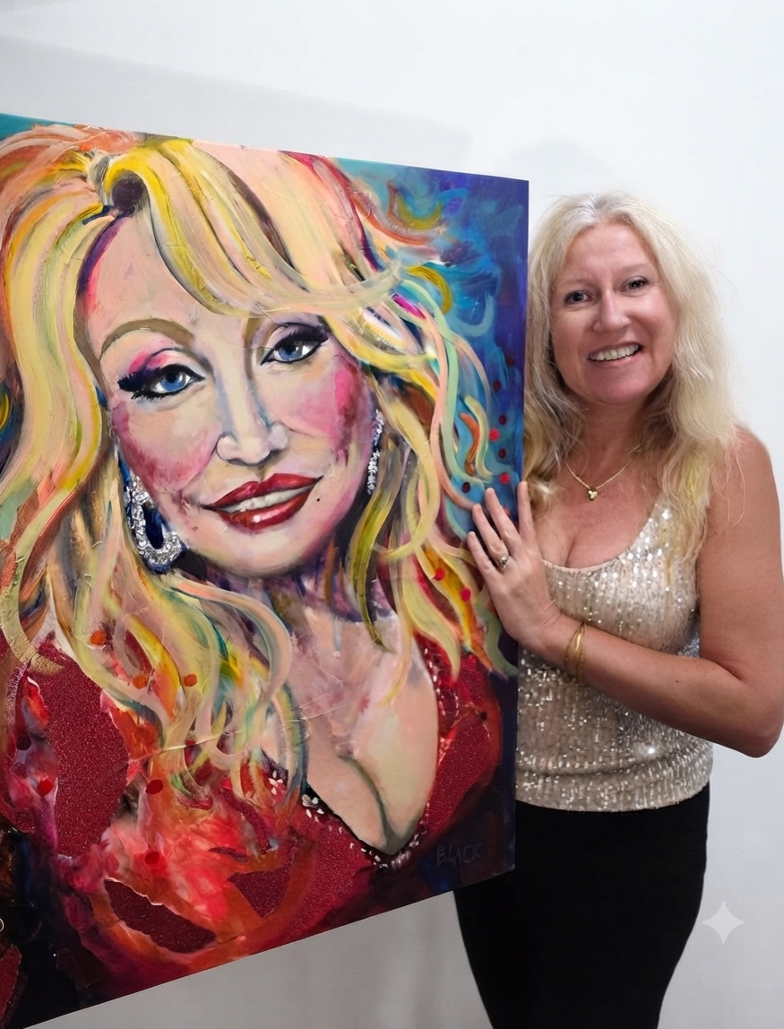 Dolly Parton Original Mixed Media Painting