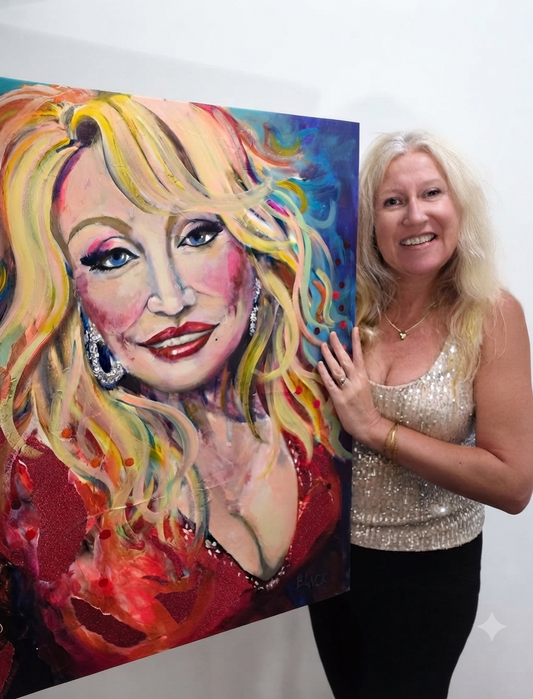 Dolly Parton Original Mixed Media Painting